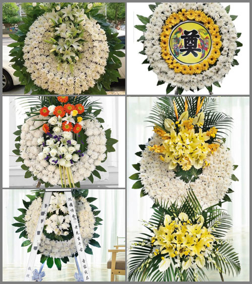 广东梅州市丰顺县潘田镇新南村花圈速递